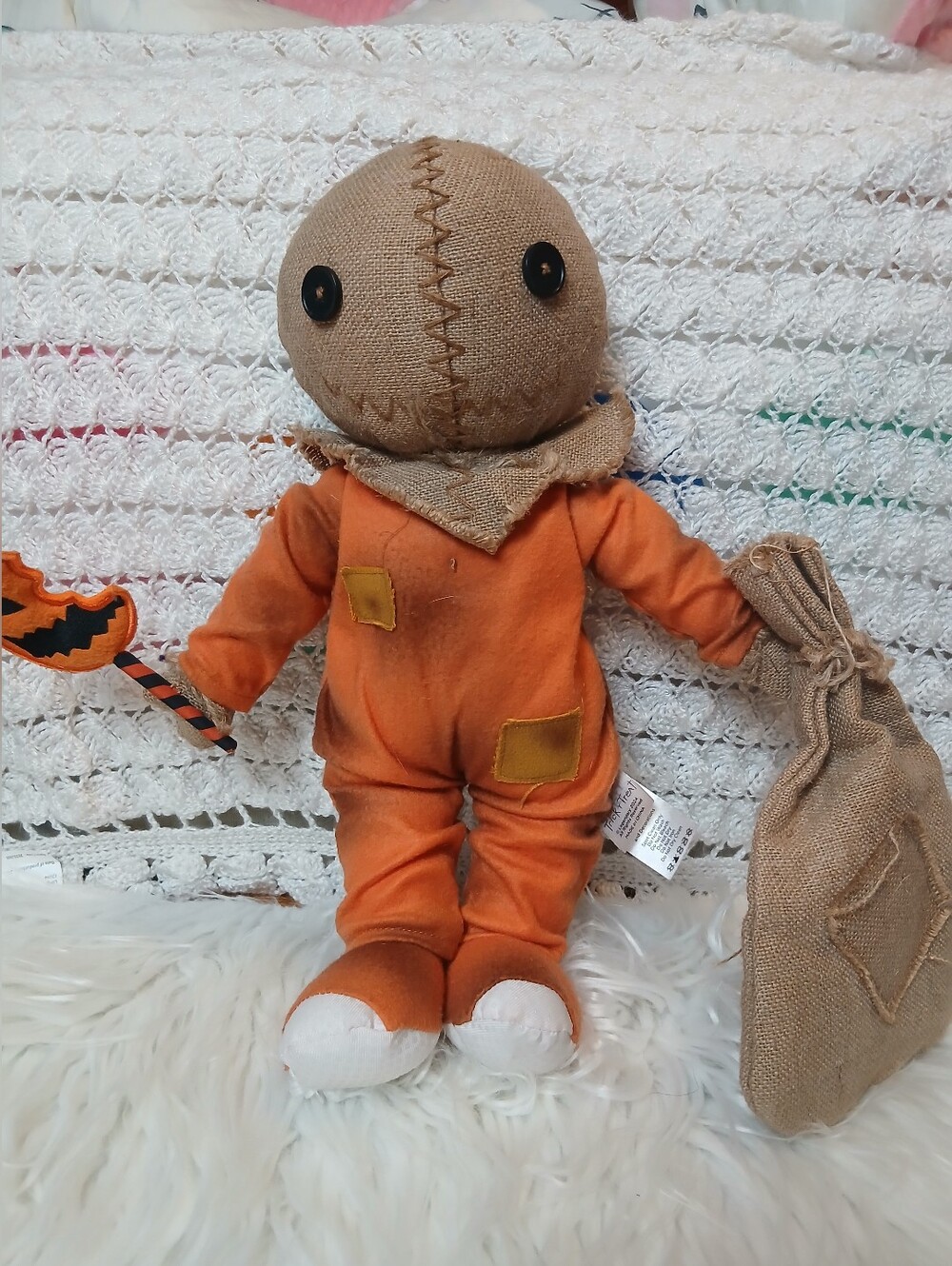 Spirit Of Hallowen Burlap Pumpkin Character Plush Stuffed Toy Decor Kids Collect